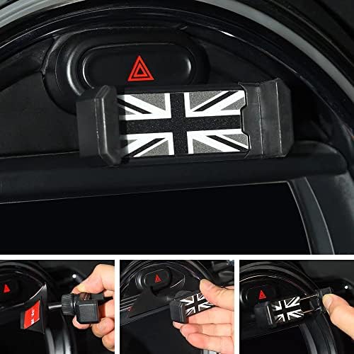 Hesanzol Mini Cooper Car Phone Holder – Custom Fit for 2014-2020 Models | Enhanced Central Control Screen Accessory for Hands-Free Navigation and Calls | Adjustable Smartphone Cradle with Secure Grip for Optimal Viewing Angle and Compatibility