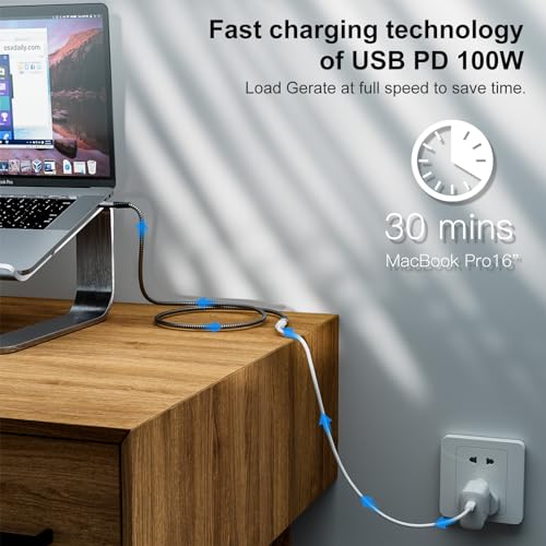 Enhance Your Tech Connectivity: Premium 3.3 Ft USB C 3.2 Extender for 20 Gbps Data Transfer & 100 W Fast Charging – Ideal for PSVR2, Mac Book, i Pad Pro, i Phone 15 & More – Durable Nylon Construction for Unmatched Flexibility & Performance – Essential Accessory for Gamers & Professionals