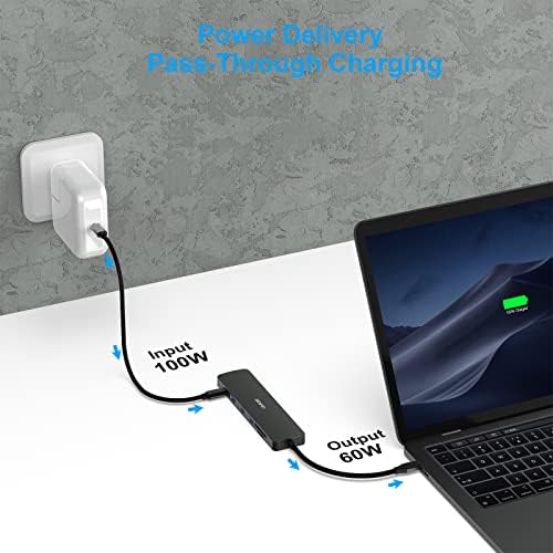BENFEI 7-in-1 USB C Hub Multiport Adapter – Ultimate Connectivity Solution with 4 K HDMI, 100 W Power Delivery, High-Speed USB 3.0 Ports, and Card Readers for i Phone 15 Pro/Max, Mac Book, i Pad Pro & Samsung S23 – Boost Productivity and Streamline Your Setup