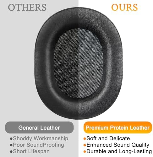 Transform Your Gaming Experience with SOULWIT Premium Replacement Earpads for Corsair HS65/HS55 – Luxurious Protein Leather & High-Density Foam for Maximum Comfort and Superior Noise Isolation – Ideal Fit for HS55 Surround V2 & Wireless Core Headsets in Sleek Grey