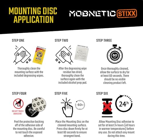 Transform Your Driving with the Mob Armor Mob Netic Stixx – Advanced Magnetic Phone Holder for Cars, Trucks, and Jeeps – 90º Tilt & 360º Rotation for Ultimate Viewing Flexibility – Universal Compatibility with i Phone & Android Smartphones – Rugged Design for Enhanced Durability and Stability