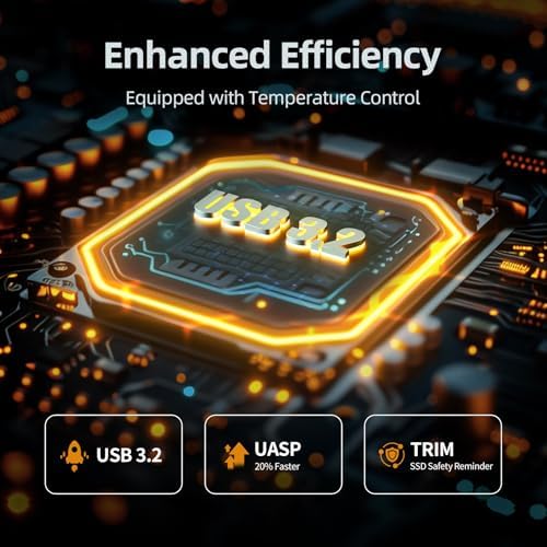 Alxum 2 in 1 M.2 NVME & SATA SSD Enclosure – Ultra-Fast 10 Gbps USB 3.2 Tool-Free Portable Case for 2230/2242/2260/2280 M.2 & 2.5″/3.5″ SATA Drives – Perfect for On-the-Go Data Transfer and Backup Solutions