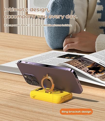 Ultra-Compact 10000 m Ah Fast Charging Power Bank with Built-in Cables and LED Display – Cute, Lightweight Design for i Phone, Samsung, and Tablets – Perfect Travel Companion for Effortless Power On-the-Go