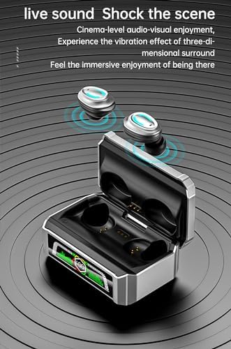 Revolutionary Bluetooth 5.3 True Wireless Earbuds – IP7 Waterproof Sports Headset with Touch Control & Built-in Mic for Superior Sound Quality and Comfort – Model 13 with LED Battery Display for Active Lifestyles and Seamless Connectivity