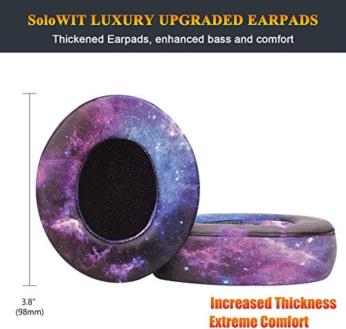 Transform Your Beats Studio Listening with Solo WIT Premium Replacement Ear Pads – Luxurious Soft Protein Leather Cushions Featuring Noise Isolation Memory Foam for Ultimate Comfort and Superior Sound Quality, Vibrant Orange Design for Enhanced Style with Studio 2 & 3 Headphones