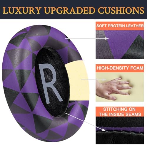 Upgrade Your Bose 700 Headphones with SOULWIT Luxurious Replacement Earpads – Premium Protein Leather & High-Density Foam for Optimal Noise Isolation and Comfort – Stylish Purple-Black Design Perfect for Audiophiles & Casual Listeners