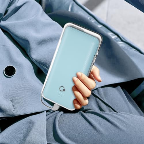 Ultimate Q 10000 m Ah Slim Power Bank with Built-in AC Plug – Ultra-Portable Charger for i Phone, Samsung, Android & Tablets – Four Output Ports for Simultaneous Charging, Includes Micro USB & USB-C Cables – Experience Enhanced Compatibility & Rapid Power on the Go