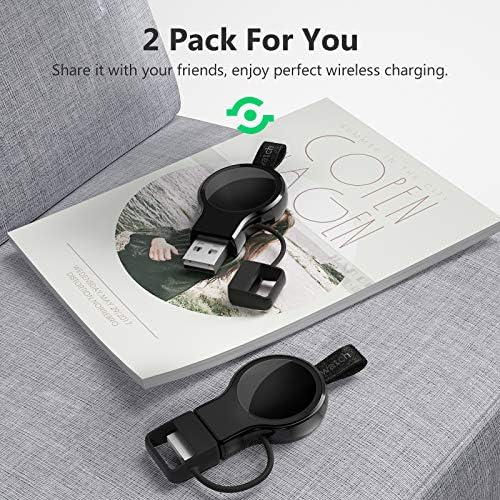 Portable Magnetic Wireless Charger for Apple Watch – Fast Charging i Watch Accessory for Ultra, Series 1-9, and SE – Travel-Friendly Cordless Design for Ultimate Convenience and Durability