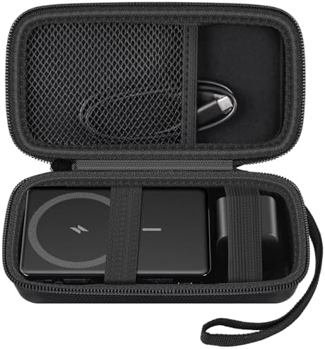 Anker Magnetic Battery Case – Premium Purple Holder for 10,000 m Ah Wireless Charger, Shockproof Organizer for Models 633/622/621/321 – Ultimate Travel Power Bank Protection and Speed Enhancement