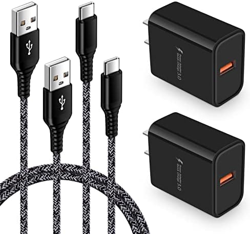 Rapid Charge Android Power Adapter with 6 FT and 9 FT Type C Cables – High-Speed 3 A Fast Charging Compatible with Samsung Galaxy S25, i Phone 16 Pro Max, and More – Compact Design with Built-in Safety Features for Ultimate Portability and Reliability