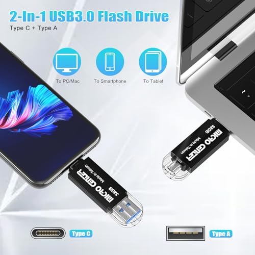 Unlock Ultimate Storage Freedom with the Micro Center 512 GB Super Speed 2-in-1 USB Flash Drive – Dual Connector Type C & Type A for Lightning-Fast Transfers up to 150 MB/s, Perfect for Android Smartphones, Tablets, and PCs – Compact, Durable, and Ready for On-the-Go Data Management!