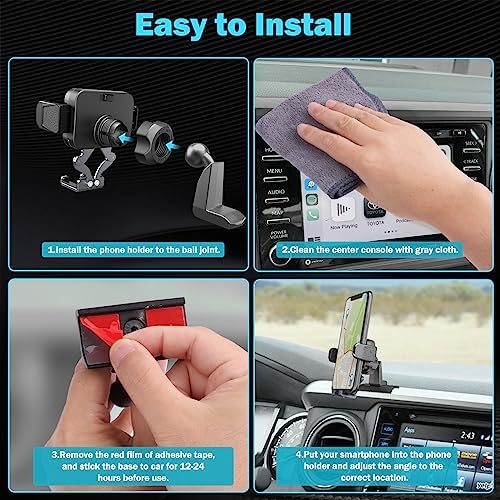 Enhance Your Driving Safety with the Kaishengyuan Magnetic Phone Holder for Toyota Tacoma (2016-2023) – Precision Adjustable Dashboard Clip Featuring 20 X Ultra-Strong Magnets for Unmatched Stability – Universal Smartphone Compatibility for Effortless Access to Navigation and Music