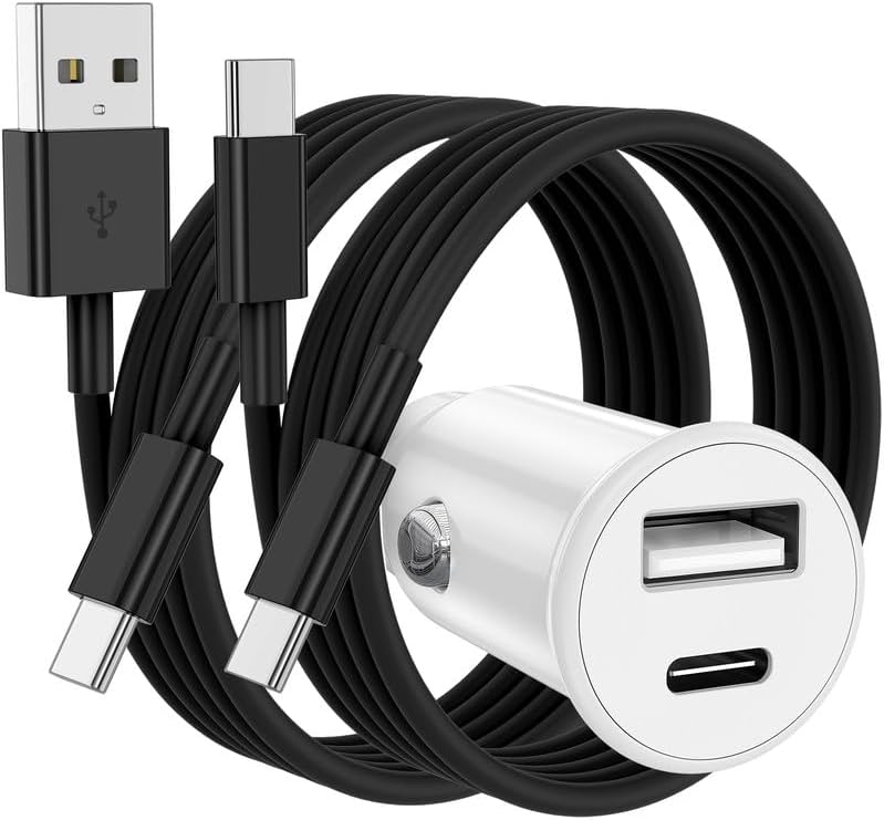 High-Power USB C Car Charger for i Phone 16 & 15 Series – 40 W Dual Port Fast Charging Adapter with 3 FT USB-C to C & A to C Cables – Versatile Compatibility for i Pad, Samsung, and More – Compact Design for On-the-Go Convenience and Enhanced Safety Features