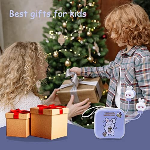 Whimsical Kids Rabbit Earbuds with Microphone – Premium In-Ear Headphones for Learning, Play & Adventure – Includes Colorful Storage Case for Effortless Organization – Ideal Gift for Young Music Lovers