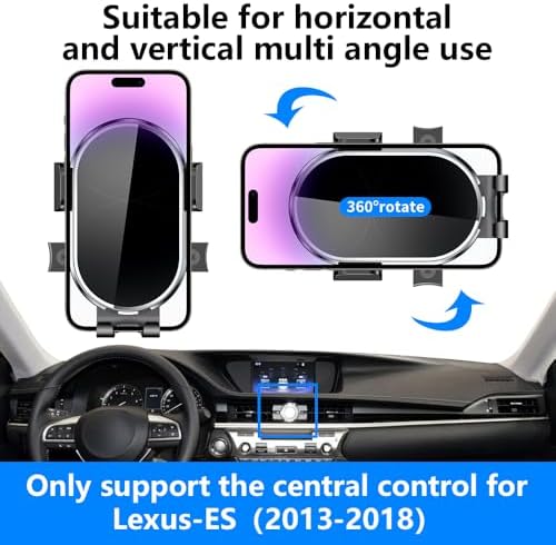 Lexus ES 350 & ES 300 h Custom-Fit Car Phone Holder (2013-2018) – Premium Dashboard Mobile Phone Mount for Safe Navigation & Hands-Free Calls – Enhanced Stability & Easy Installation – Sleek Auto Accessory for Modern Driving