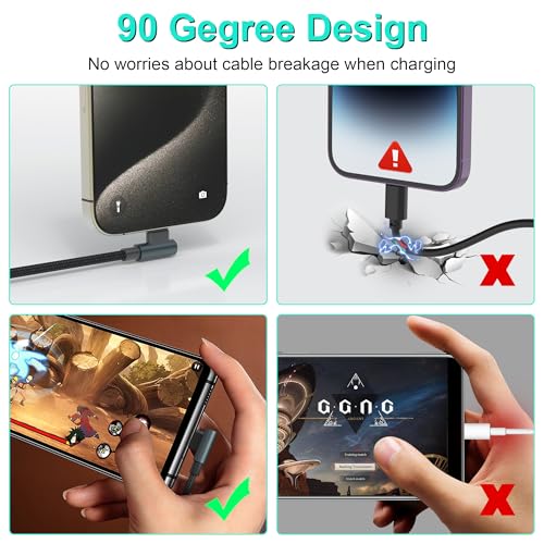 Maximize Device Efficiency with the 10 FT 4-in-2 Multi Charging Cable: Unmatched USB C & Lightning Compatibility for i Phone 15/14, Galaxy S23, and Apple Watch – Experience 100 W Fast Charging with Innovative 90-Degree Connector for Effortless Connectivity Across All Your Gadgets