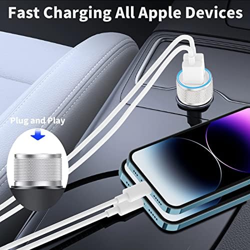 BARMASO 72 W Dual PD Power USB-C Car Charger 2-Pack – MFi Certified Fast Charging Solution for i Phone 16/16 Pro/16 Pro Max & Galaxy S24/S23 – Ultimate Compatibility & Safety Features for On-the-Go Power