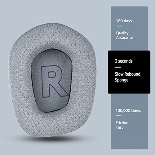 Upgrade Your Gaming with Premium Soft Mesh Ear Pads for Logitech G733 & G335 – Noise-Isolating Foam Enhances Comfort and Sound Quality (Black)