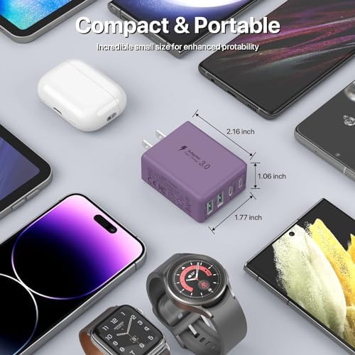 Revolutionize Your Charging Routine with Our 4-Port USB Wall Charger – Ultra-Fast QC 3.0 Adapter for i Phone 12-15, LG, Google Pixel & More – Compact, Reliable Power Solution for Home and On-the-Go Charging