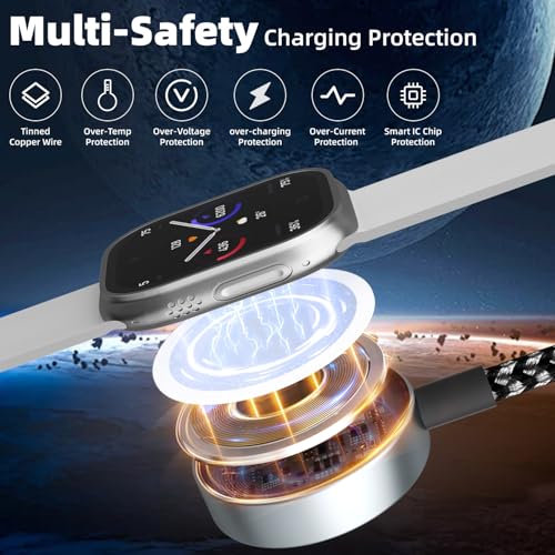 Versatile 3-in-2 Travel Charging Cable for Apple Watch, i Phone 16/15/14 & Android Devices – 5 FT Multi-Device USB-C Charger for Rapid Power & Seamless Compatibility – Your Essential Travel Companion for Effortless Connectivity and Efficient Charging Solutions