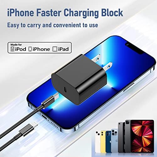 Ultra-Fast Charging Kit for i Phone 14/13/12 – 20 W USB-C Power Block & Dual 6 FT Lightning Cables in Vibrant Green – Superior Compatibility for Pro/Plus Models – Recharge Up to 50% in Just 30 Minutes – Stylish, Durable Design for Daily Use – Maximum Efficiency Meets Trendy Aesthetics