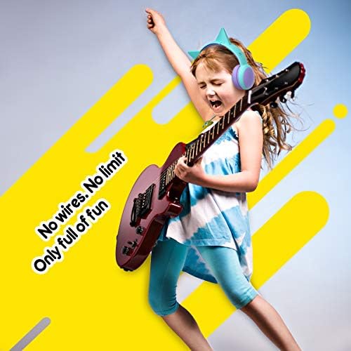 Gorsun Kids’ Purple Cat Ear Bluetooth Headphones – Safe Over-Ear Wireless Headset with 85 d B Volume Limiting, 40-Hour Battery Life, Built-in Microphone, and Bluetooth 5.3 for Toddlers and Young Children – Ideal for Music, Learning, and Playtime Adventures