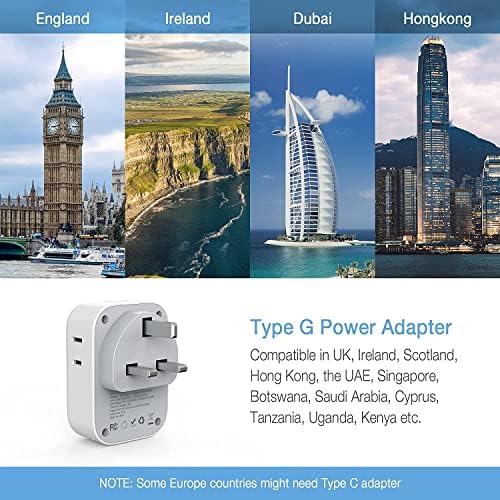 TESSAN Dual Pack European Travel Adapter with 4 AC Outlets and 3 High-Speed USB Ports – Ultimate International Power Converter for Seamless Device Charging in Italy, Spain, France, Portugal, Germany, and Iceland – Essential Travel Accessory for Modern Explorers