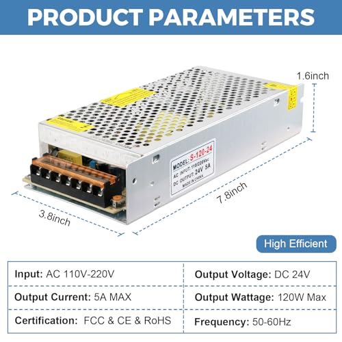 Universal 24 V 10 A AC/DC Power Supply Adapter – 240 W High-Efficiency Switching Converter for LED Lighting & CCTV Systems – Superior Voltage Stability with Advanced Safety Features for Secure Device Performance