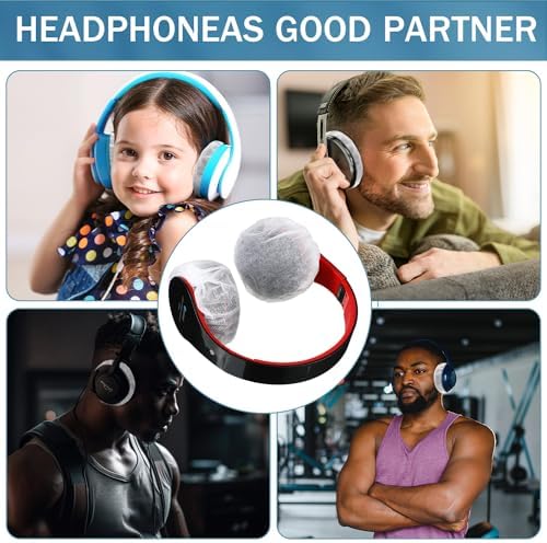 Disposable Headphone Covers – 400-Count Hygienic Non-Woven Earpads for Ultimate Comfort & Sweat Resistance – Universal Fit Audio Protectors (11 cm) for Clean Listening Experience