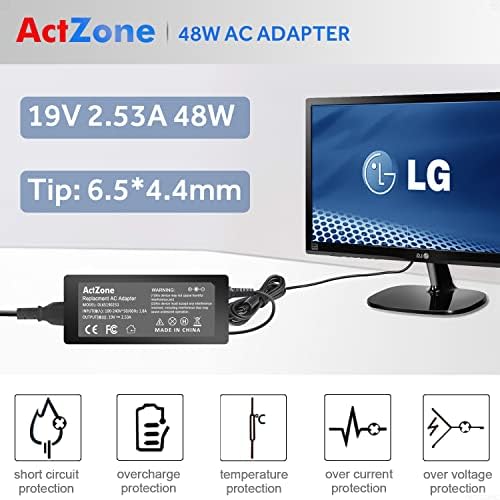 19 V DC Power Adapter for LG & Samsung LED LCD Monitors – Reliable High-Speed Charger for 19″ to 32″ Screens, Ultimate Compatibility & Robust Performance for Uninterrupted Viewing Experience