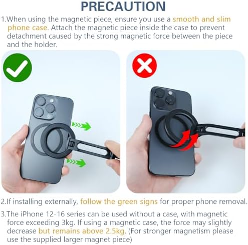 Beviliu Hands-Free Magnetic Neck Phone Holder for Seamless Content Creation – Ideal for Vloggers, Chefs, and Adventurers | Compatible with i Phone 12-16, Android, Go Pro, and Insta360 | Lightweight Adjustable Chest Strap for Comfort and Stability During POV Video Filming