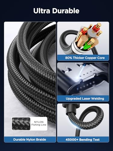 Ultimate 4-Pack USB C to USB C Cables – 60 W Fast Charging Solutions with Durable Nylon Braiding, Flexible Lengths (1 ft, 3 ft, 6 ft, 10 ft) for i Phone 16, Mac Book Pro, i Pad Pro, Samsung Galaxy S24/S23 Ultra & Nintendo Switch – Perfect Connectivity for Home, Office & Travel