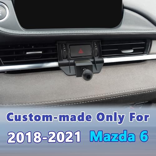COMETURE Mazda-Specific Car Phone Holder Mount – Premium 360-Degree Adjustable Smartphone Cradle for i Phone & Android – Effortless Installation & Enhanced Driving Safety Accessory for Mazda 6 (2016-2017)