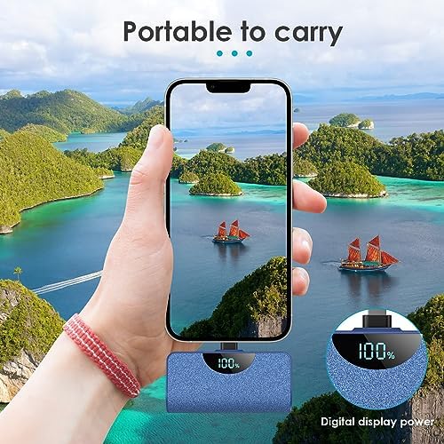Ultra-Compact 5200 m Ah Power Bank for i Phone – 20 W PD Fast Charging Mini Portable Charger for i Phone 14 Pro Max/14/13/12/11/XR/X/8/7/6/SE – Lightweight Battery Pack with Intelligent Charging Technology for On-the-Go Power
