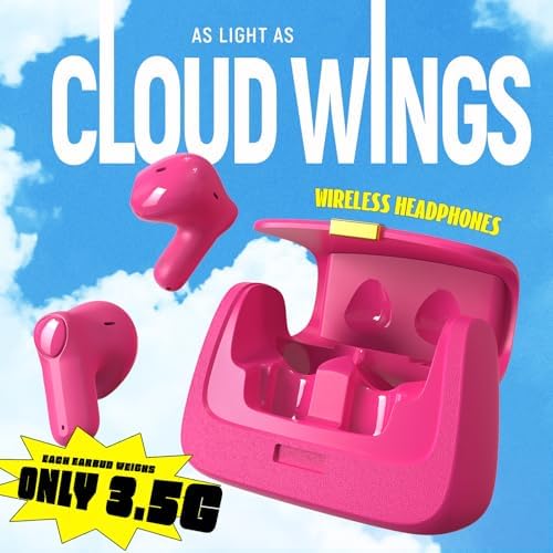 Elevate Your Audio Experience with ANCwear Bluetooth 5.3 True Wireless Earbuds – High-Fidelity 13 mm Drivers for Audiophiles, Chic Mini Handbag Charging Case, 22-Hour Playtime in Elegant Classic Pink – Ideal for Professionals and Music Enthusiasts On the Move
