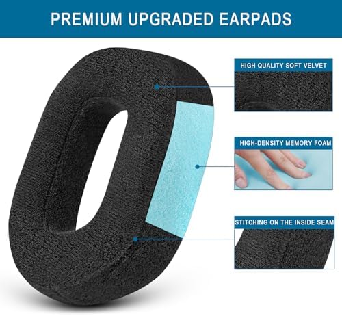 Ultimate Comfort Upgrade for Corsair HS80 RGB Gaming Headsets – Replacement Ear Pads with High-Density Noise-Canceling Foam and Breathable Mesh for Enhanced Sound Isolation and Long-Lasting Gaming Enjoyment