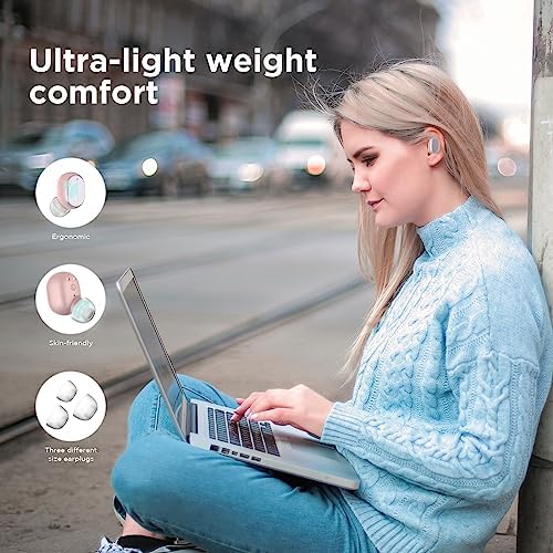 HTC True Wireless Earbuds 2 – Bluetooth 5.1 Technology, 32-Hour Playtime, Sweatproof Design, USB-C Charging Case, Built-in Microphone, Touch Control – Premium Sound Experience in Sleek White