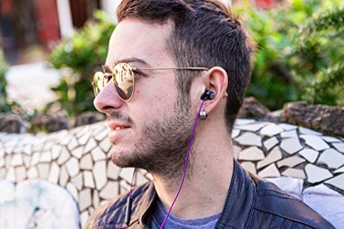 LUDOS Clamor Wired Earbuds – Premium Noise-Isolating In-Ear Headphones with Memory Foam Tips, Built-in Microphone, 5-Year Warranty – Perfect for i Phone and Samsung Users, Ideal for Students and Small Ears in Stylish Pink – Ultimate Sound Quality and Comfort for Everyday Use