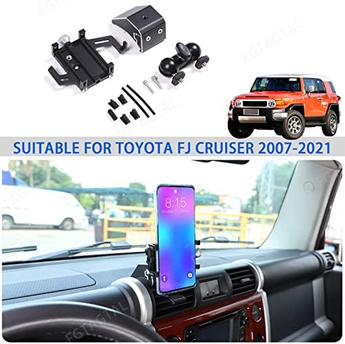 Toyota FJ Cruiser Phone Mount 2007-2021 | Air Vent Smartphone Holder for Hands-Free Driving | Durable Center Console Cradle | Safe Navigation & Communication Accessory | Enhance Your Driving Experience with Optimal Visibility and Secure Fit