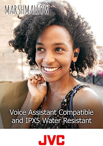 JVC HAA10 TH Wireless Earbuds with Bluetooth 5.0 – Superior Sound Quality, IPX5 Water-Resistant Design, Extended 14-Hour Battery Life with Charging Case, Comfort Fit Memory Foam Tips, Misty Gray – Perfect for Active Lifestyles and Everyday Use