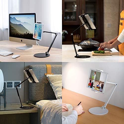 Premium Multi-Angle Adjustable Tablet Stand for 4.7”-13” Devices – Perfectly Fits i Pad Pro 11/12.9, Mini, and Air – Enhanced Stability with Sleek Black Aesthetic – Ideal for Remote Work, Streaming, and Video Conferencing