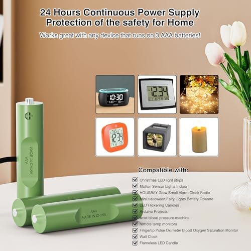 Ultimate AAA Dummy Battery Kit with AC Continuous Power Supply for La Crosse Clocks & 4.5 V Devices – Effortless Plug-and-Play Power Solution for Motion Sensors & Alarm Clocks – Eco-Friendly, Long-Lasting Power Source for Uninterrupted Device Operation