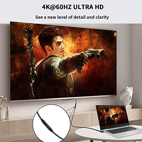 10 FT 90 Degree Right Angle USB C Male to Female Extension Cable – High-Speed USB 3.1 Gen 2, 10 Gbps Data Transfer, 100 W Power Delivery, 4 K Video Ready, Ideal for Mac Book Pro, i Pad Pro, Nintendo Switch, Dell XPS, Surface Go, PSVR2, and i Phone 15 – Ultimate Flexibility and Enhanced Durability for All Your Device Connections