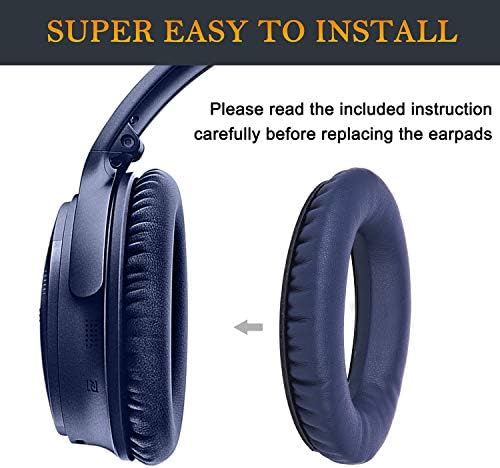 Ultimate Comfort Earpads for Bose QC35 & QC35 II – Luxurious Leather Design with Superior Noise Isolation Foam and Enhanced Thickness for Optimal Listening – Stylish Grey Replacement Cushions to Revitalize Your Headphones