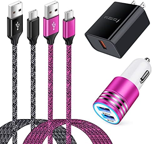 Ultra-Fast Android C Type USB C Car Charger for Samsung Galaxy S25 Ultra – 3.4 A Quick Charge Adapter with 3 FT Coiled Cable for Seamless Connectivity on the Go – Compact, Durable, and Perfect for Road Trips and Daily Commutes