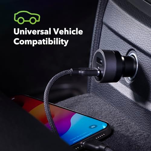 Mophie Eco-Friendly 30 W USB-C Car Charger – Rapid Charging Solution with LED Status Indicator & Universal AUX Compatibility for All Devices – Sustainable Power on the Go