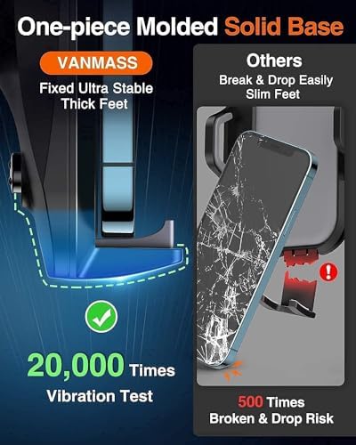 VANMASS 2024 Enhanced Universal Phone Holder – Super Suction Cup Mount for Car Dashboard, Window & Vent – Securely Fits i Phone 15 Pro Max, 14, 13 & More – Hands-Free Vehicle Cradle with 360-Degree Rotation – Sleek Blue Design for Ultimate Convenience and Safety