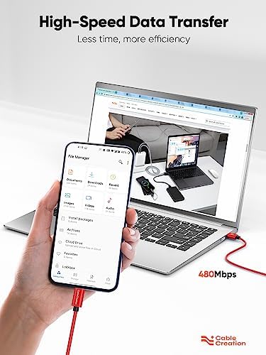 Compact USB C Cable Duo – 0.5 FT Braided Fast Charging Cables for Seamless Data Transfer | 3 A Power & 480 Mbps Speed | Ultimate Compatibility for Mac Book Air, Galaxy S22 Ultra, Stylus Pen, and More | Durable Design | Ideal for On-the-Go Connectivity