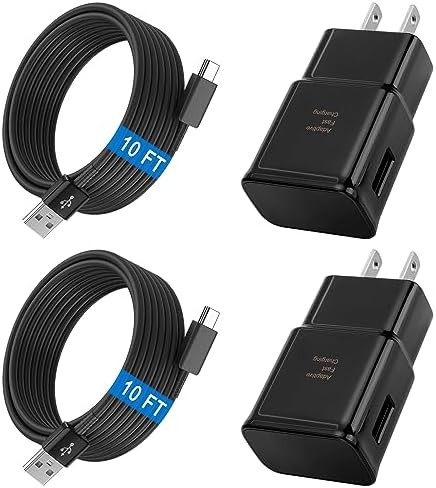 Ultra-Fast Charging 12 FT USB C Cable for Samsung Galaxy – Dual Pack Type C Charger Cord for S10/S9/S8/S23/S21 Ultra/Note Series – Enhanced Durability and Flexibility for Efficient Power Delivery