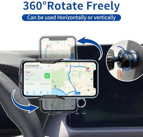 Car Phone Mount Fit for Honda HR-V 2023 2024 2025 Phone Holder Navigation, for HRV Cellphone Mobile Cradle Auto Accessories Bracket Anti-Shake, 360 Degree Rotation, Compatible for All Cell Phones – Enhanced Compatibility and Speed